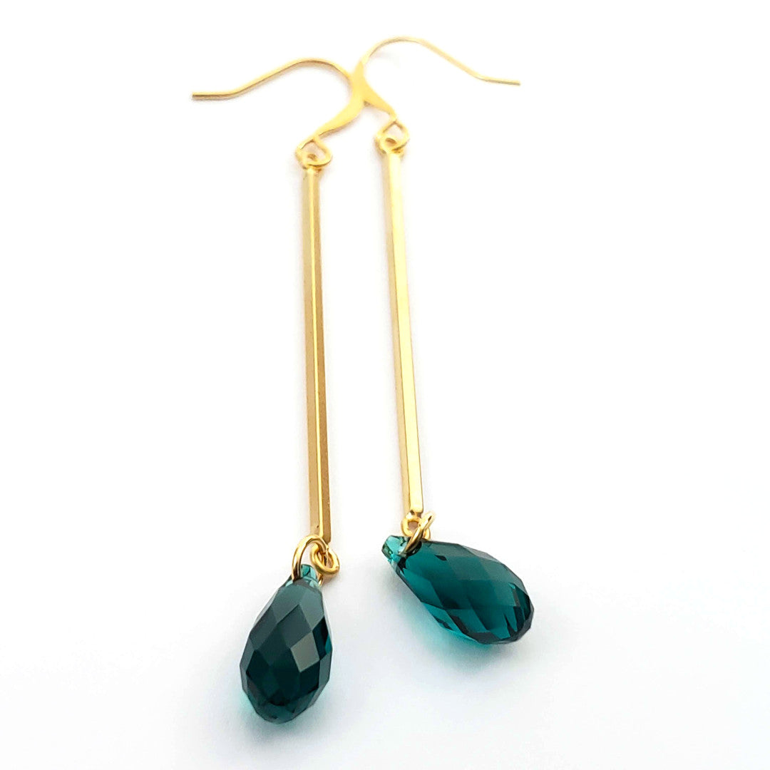 Swarovski Emerald Crystal Earrings