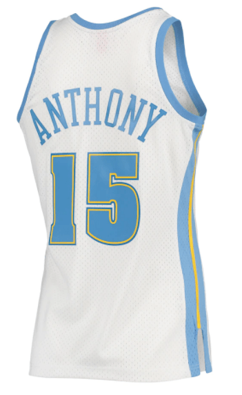 2006 Nike Carmelo Anthony Denver Nuggets Baby Blue Jersey - 5 Star Vintage