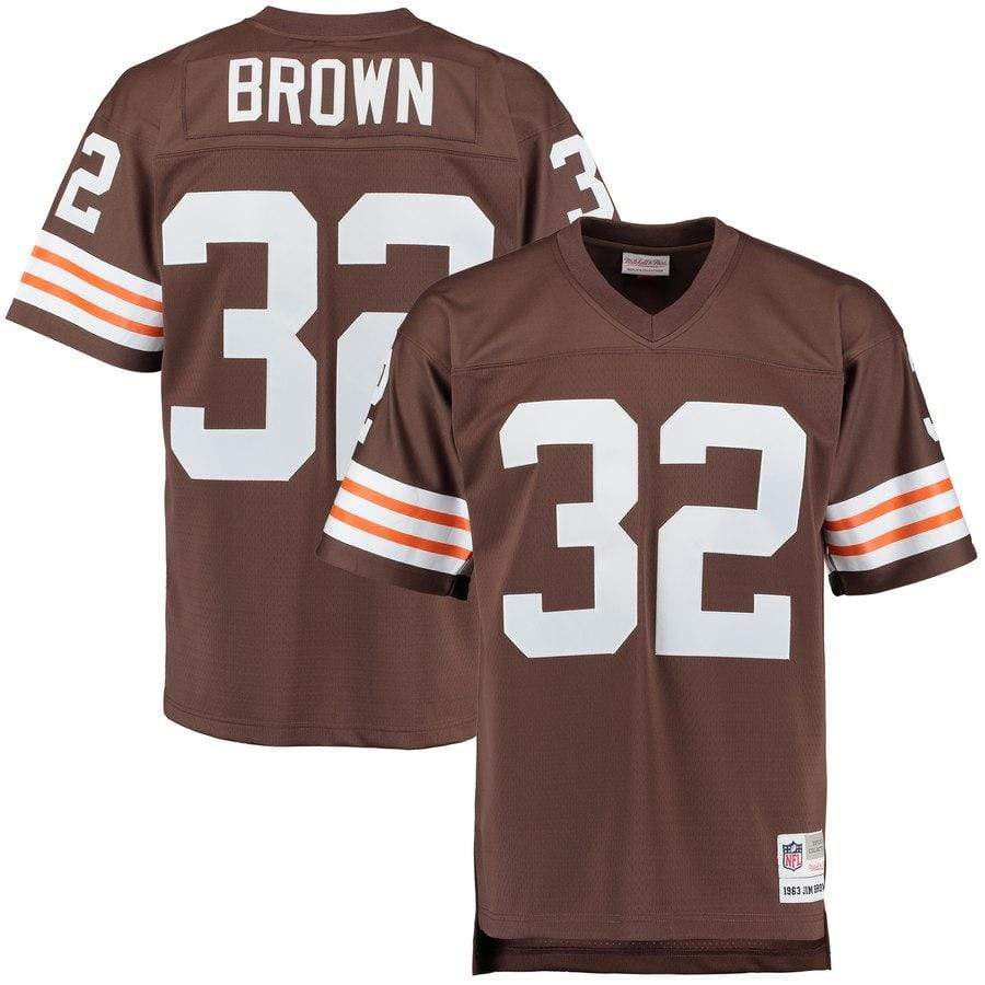 Jim Brown #32 Jersey Mitchell & Ness Replica - Depop