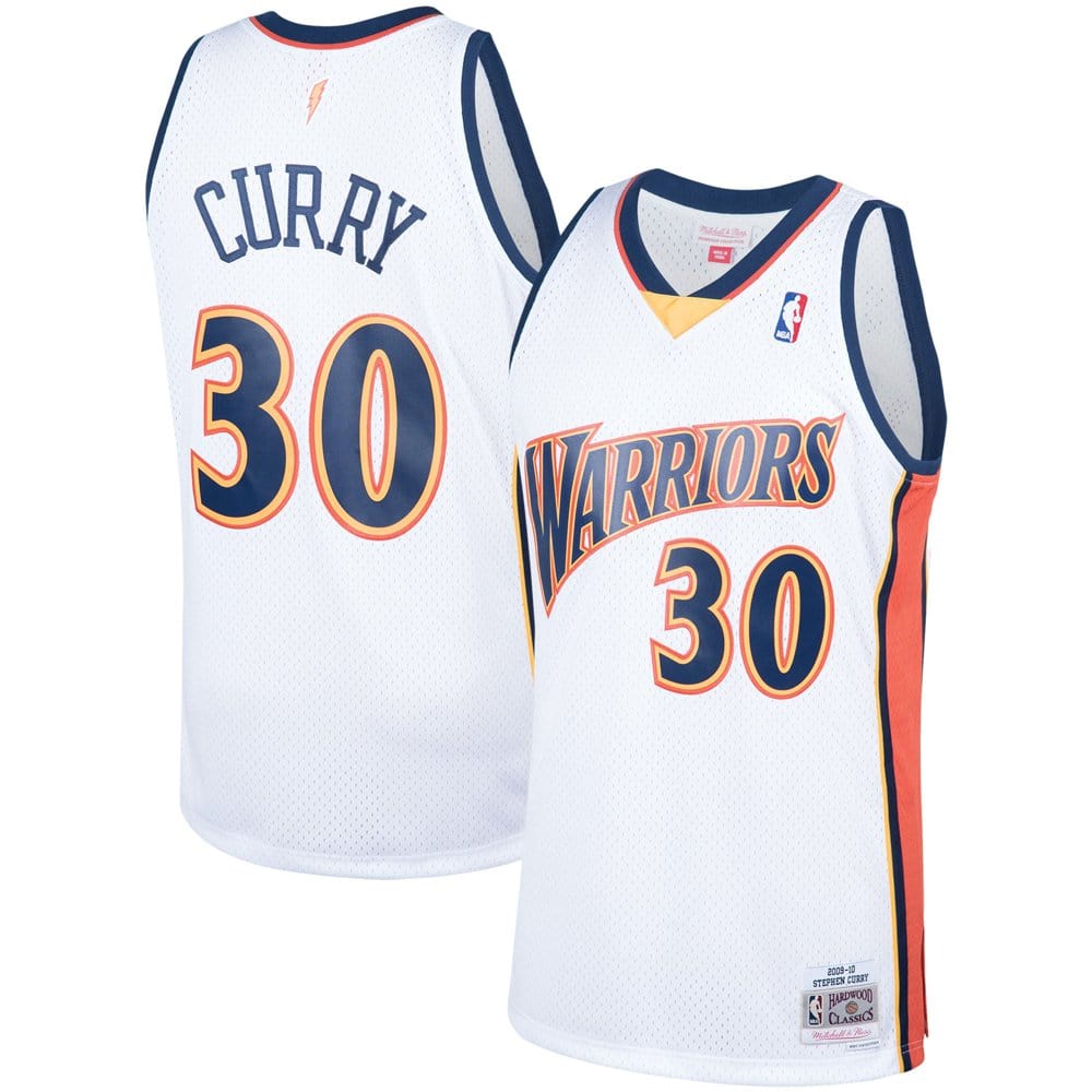 Steph Curry Jersey | Golden State Warriors White Mitchell & Ness Throwback