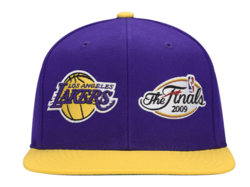 Men's Mitchell & Ness Cream Los Angeles Lakers Sail Two-Tone