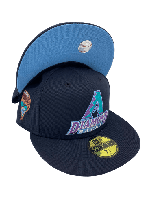 Men's Arizona Diamondbacks New Era Orange/Purple 2001 World Series Side  Patch 59FIFTY Fitted Hat