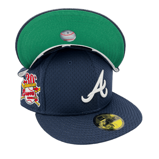 New Era MLB Atlanta Braves Botanical 59FIFTY Fitted Hat 40th Year Side Patch