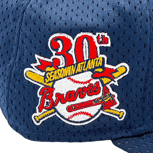 Atlanta Braves New Era Custom Blue Pinwheel Side Patch 59FIFTY Fitted