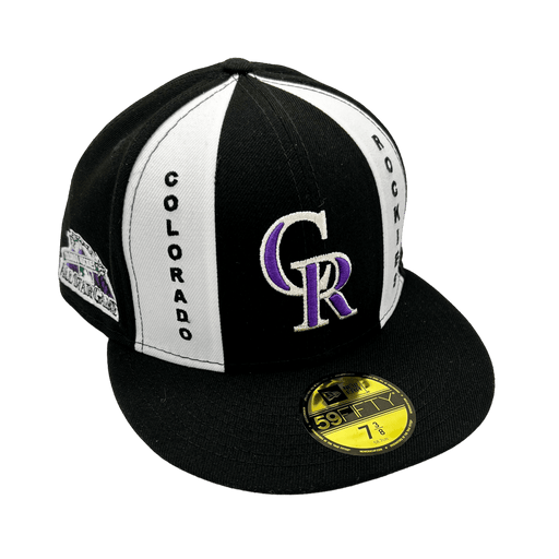 Vintage Colorado Rockies New Era Black With Purple Bill Snapback Hat Cap NWT