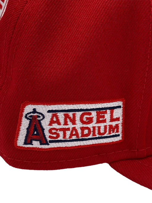 Anaheim Angels A City Connect New Era 59FIFTY Fitted Hat (Chrome White Black Red Under BRIM) 7 7/8