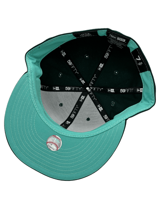 Miami Marlins New Era Custom Black Mesh Ninties Side Patch 59FIFTY Fitted Hat, 7 1/2 / Black