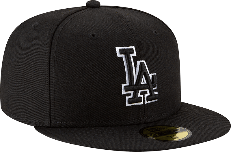Los Angeles Dodgers New Era Outline Logo Black Collection 59fifty Fitt