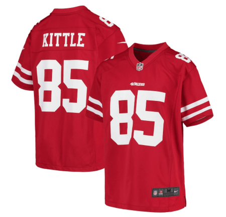 Nike Youth San Francisco 49ers Alternate Game Jersey - George Kittle - Scarlet