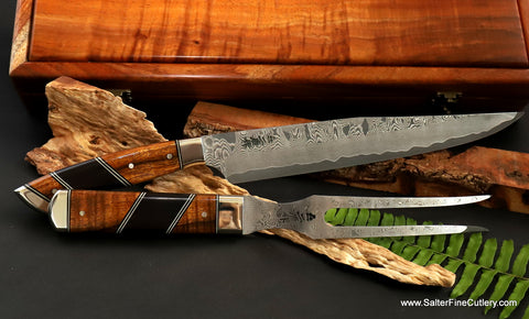 For the ultimate WOW our new Artist-Plus design options create one-of-a-kind custom luxury carving sets from Salter Fine Cutlery