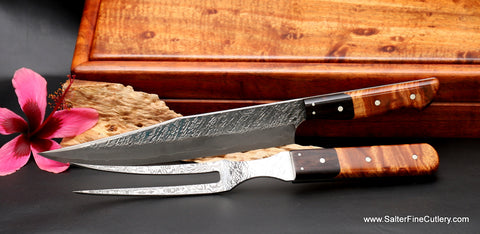 Raptor design full tang carving knives and sets from Salter Fine Cutlery