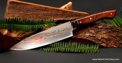 Custom Order Chef Knives: Charybdisseries Full-tang handles