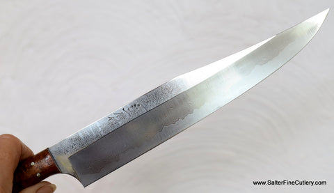 240mm Charybdis carving knife with subtle elegant polished finish from Salter Fine Cutlery