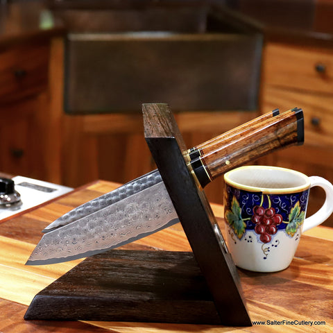 3-piece chef knife set in new Modern stand by Salter Fine Cutlery