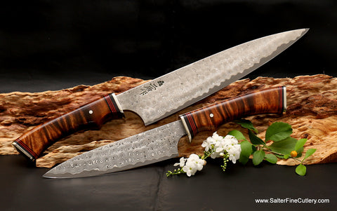 Custom luxury cutlery for gourmet kitchens or professional chefs handmade by Salter Fine Cutlery of Hawaii