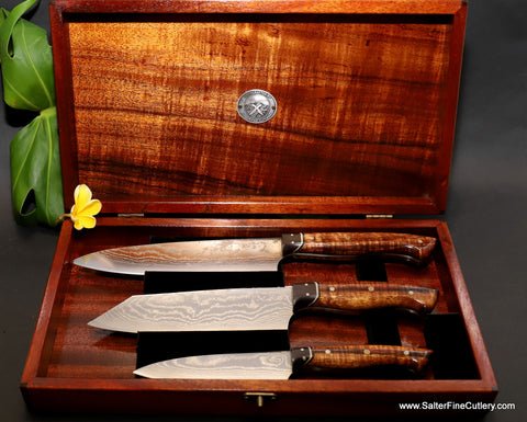 3-pc chef knife set in keepsake box by Salter Fine Cutlery