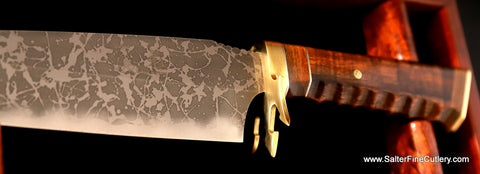 Collectible handmade knife Kiku-Salter Collaboration with nautical theme by Salter Fine Cutlery of Hawaii