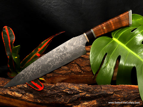 Collectible MkII Limited Edition Kiku-Salter knife with choice of stand or keepsake box by Salter Fine Cutlery