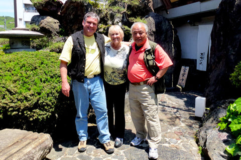 Gregg and Marie of Salter Fine Cutlery with one of our famous blade makers in Japan
