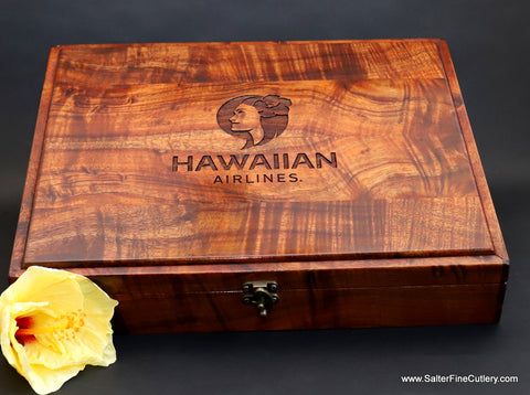 Handmade custom boxes for corporate events and gifting from Salter Fine Cutlery and custom woodworking