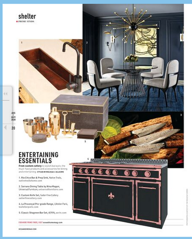 Salter Fine Cutlery as seen in Ocean Home Magazine Prime Finds editorial