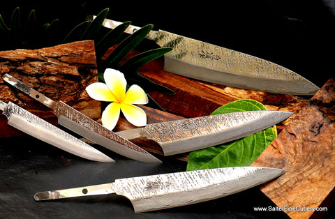 Create a custom set of matching chef and steak knives from our new 'raptor' series from Salter Fine Cutlery of Hawaii