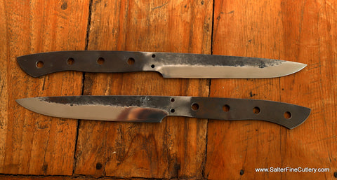 New black hammered rustic steak knife available now from Salter Fine Cutlery