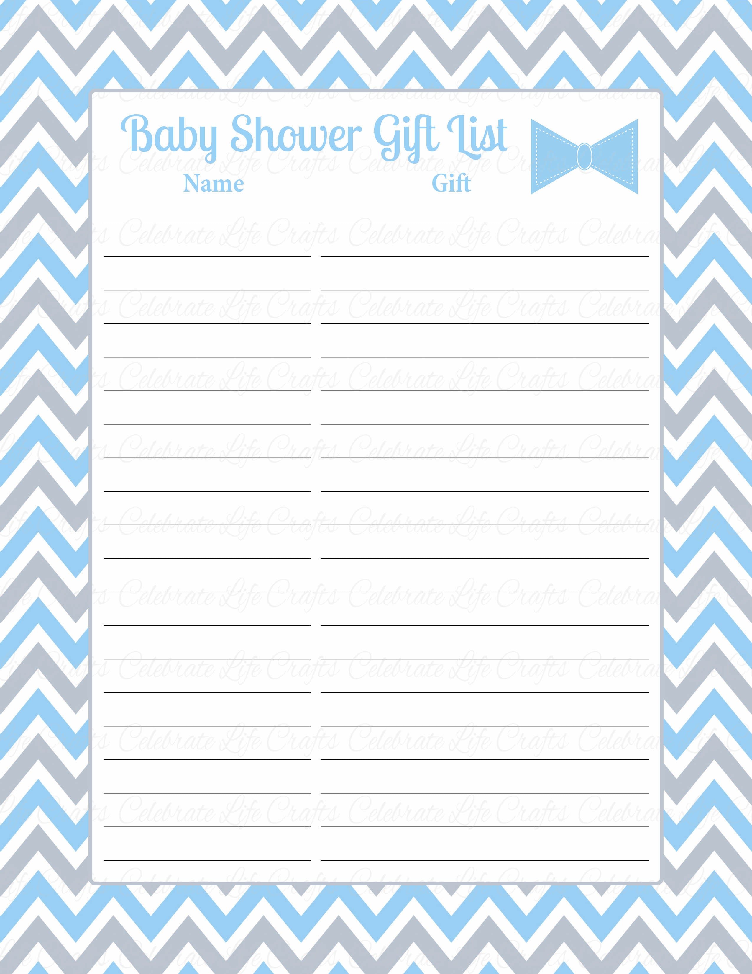 Baby Shower Gift List Little Man Baby Shower Theme For Baby Boy