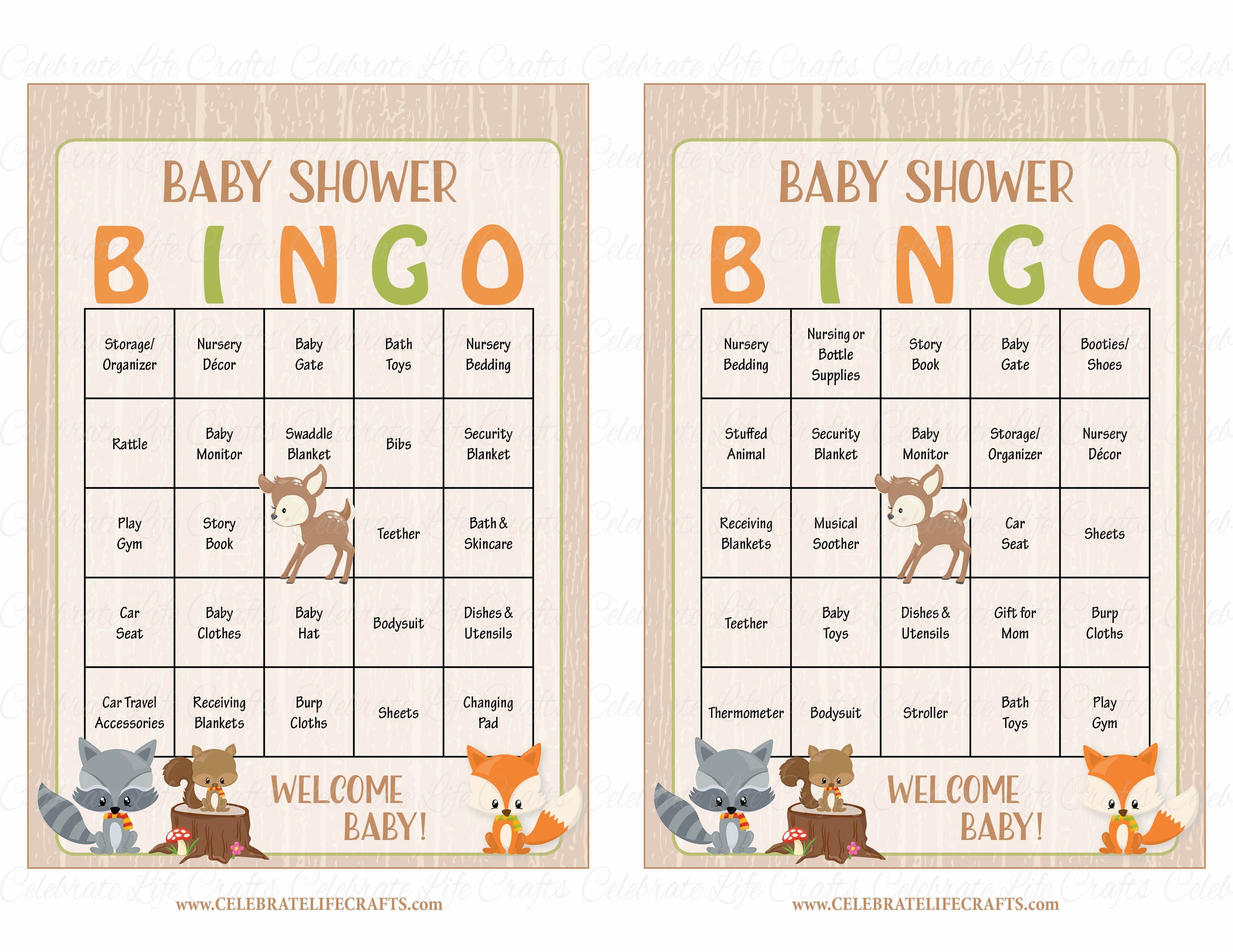 30 Printable Baby Shower Bingo Game Cards With Woodland Animals 30 Baby Shower Bingo Cards Forest Animals Instant Download W1 Party Games Party Favors Games Deshpandefoundationindia Org