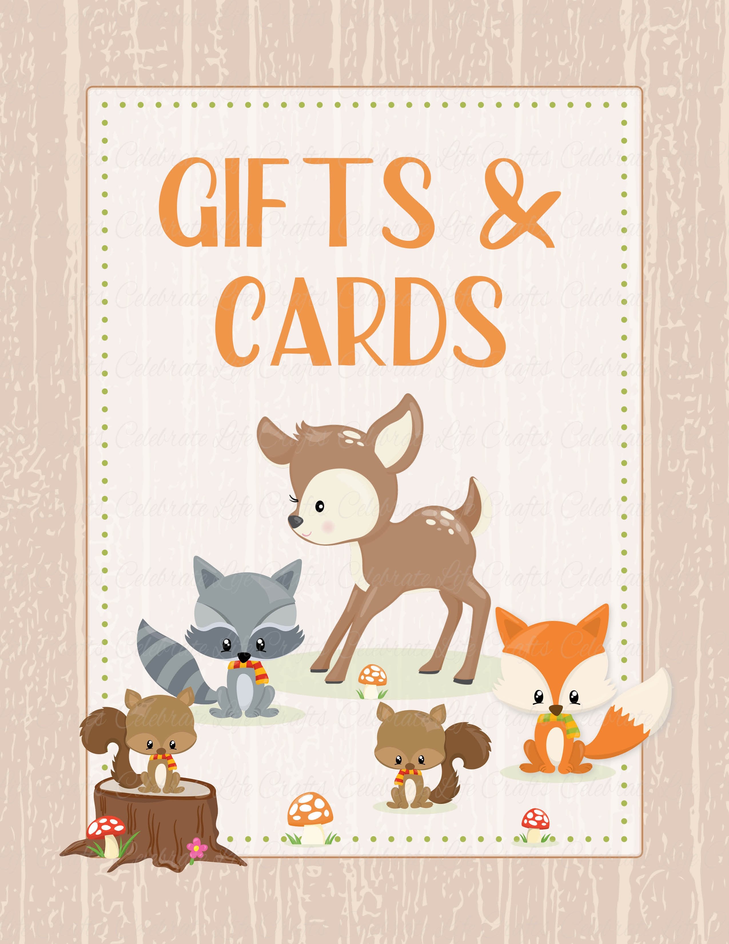 Baby Shower Gift List - Forest Animals Woodland Baby ...