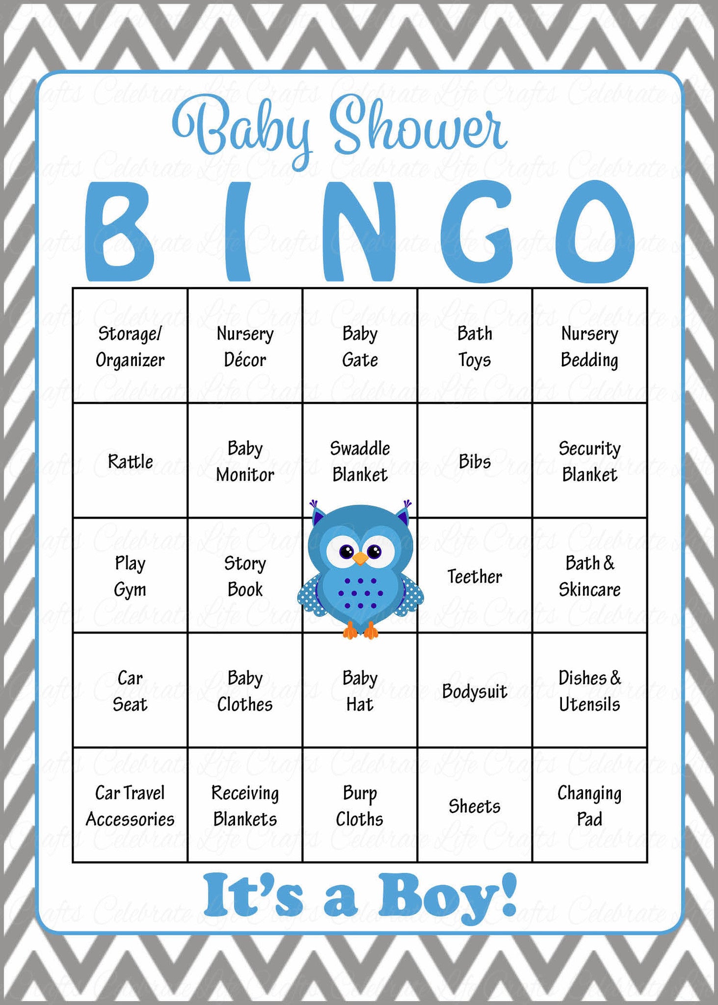 Printable Baby Bingo Game Cards - Free Printable Download