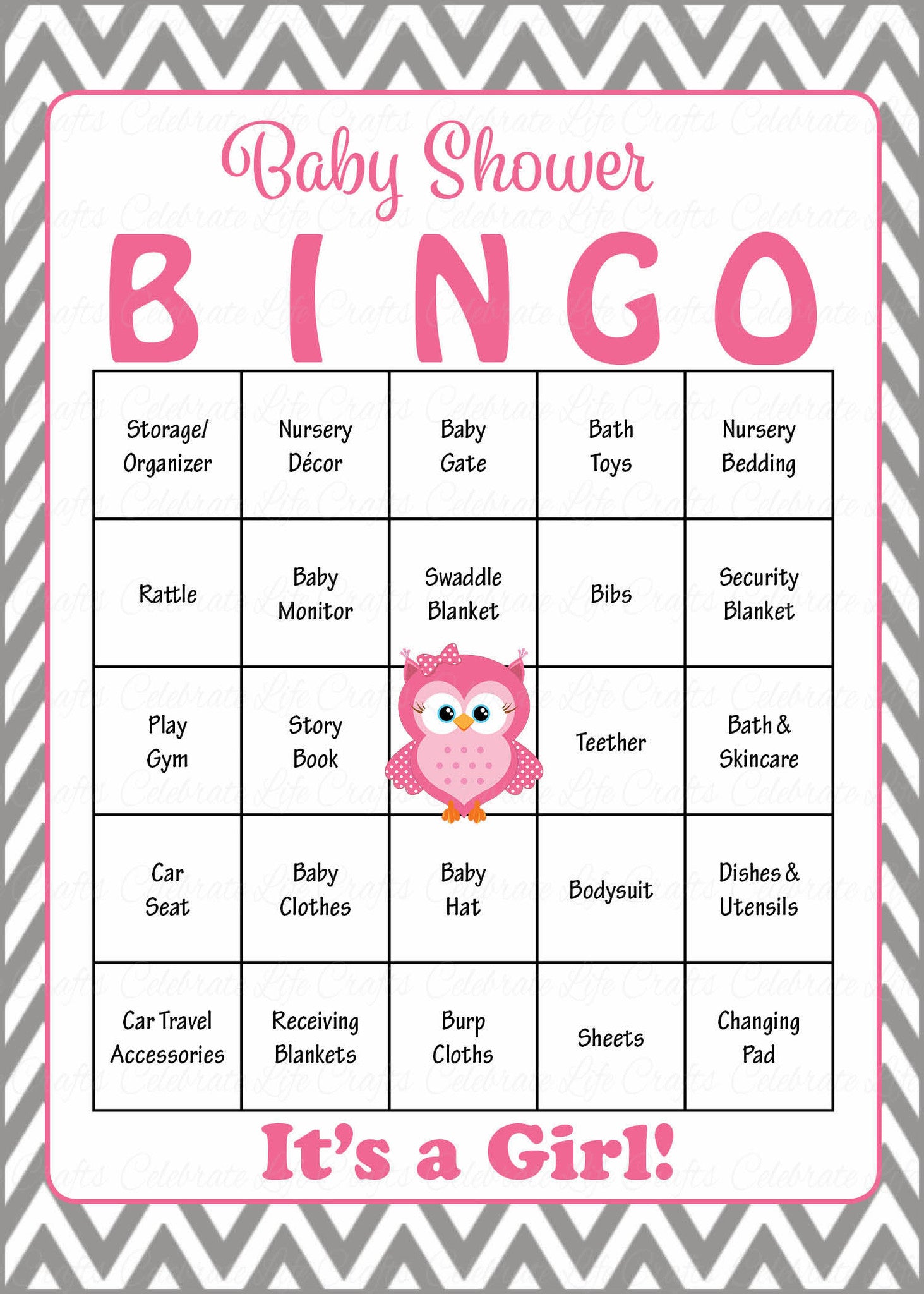 50 Free Printable Baby Bingo Cards / Free Baby Shower Bingo Cards Your