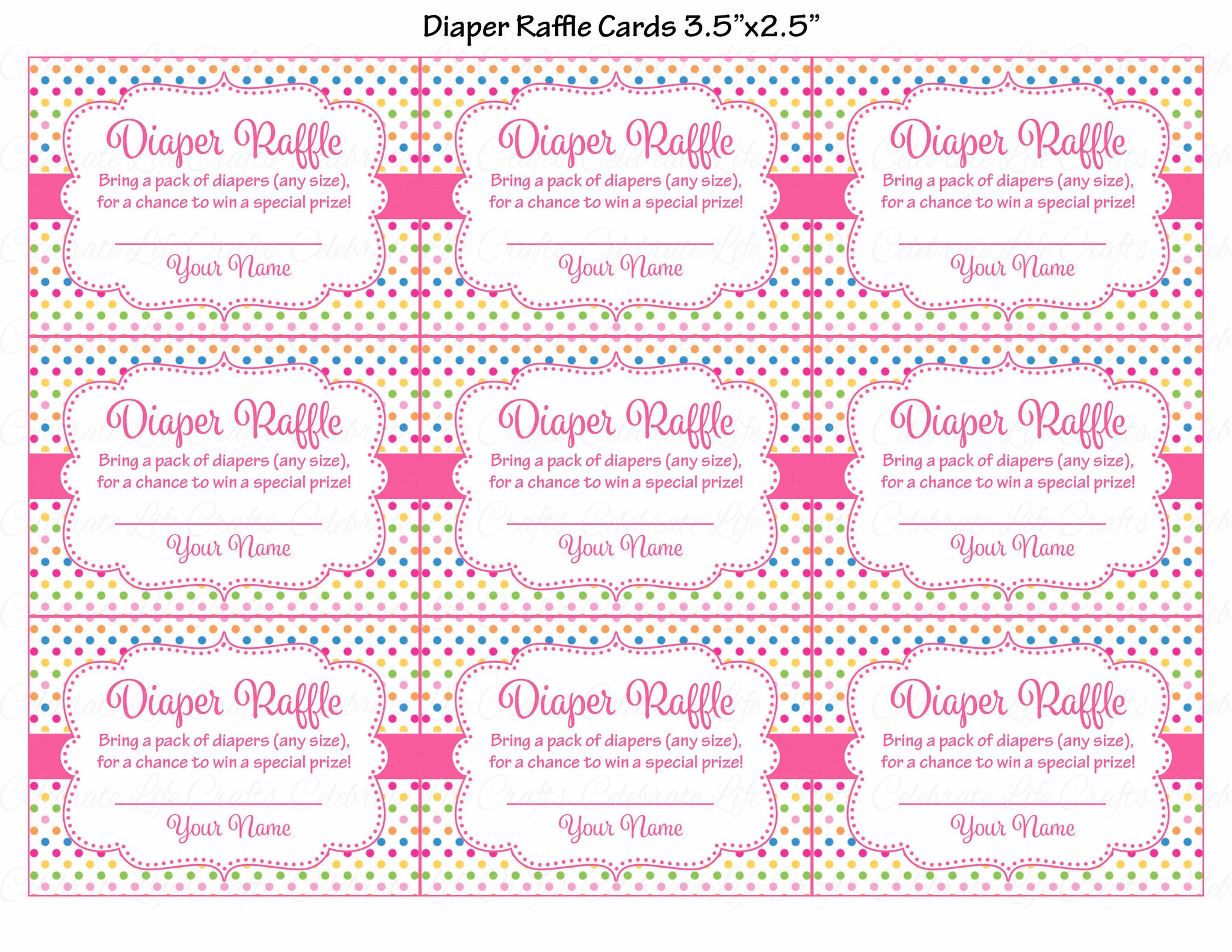 free printable diaper raffle ticket template download