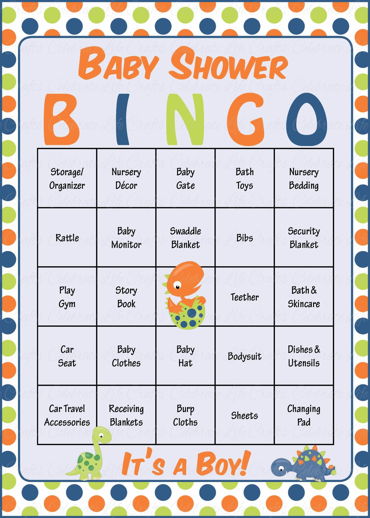 50 Free Printable Bingo Game For Baby Shower