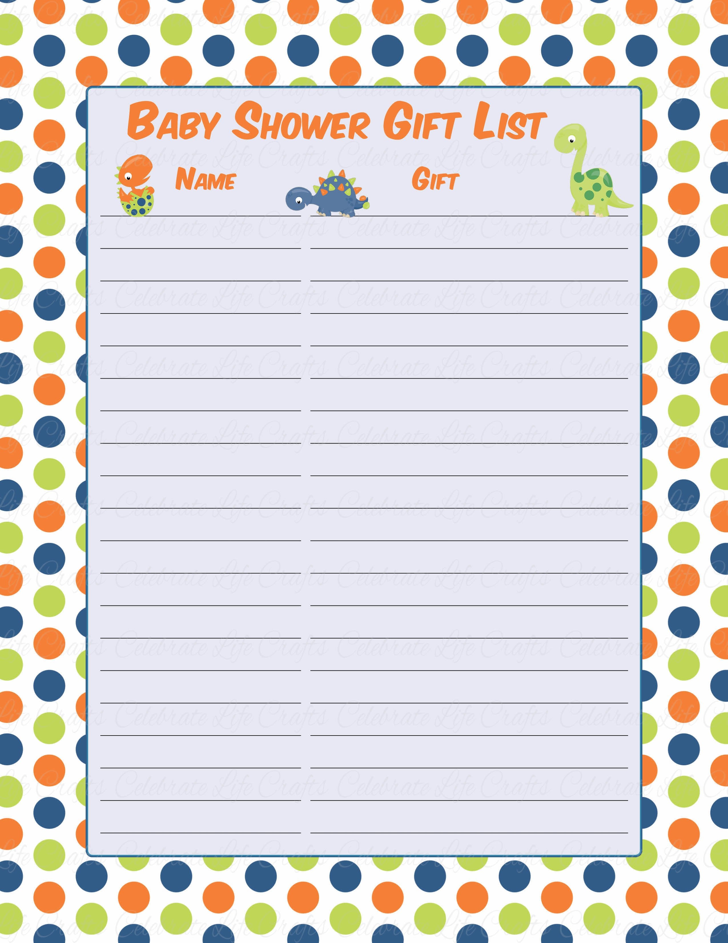 list of baby shower gifts