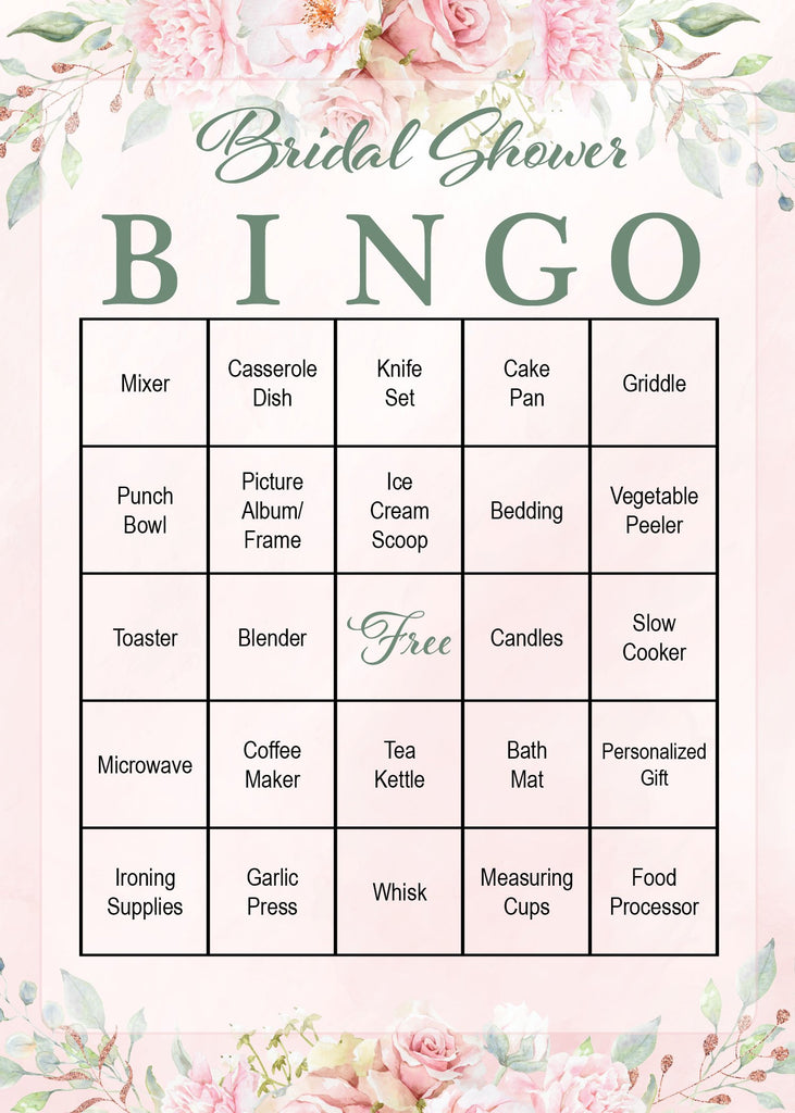 Bridal Bingo – Celebrate Life Crafts