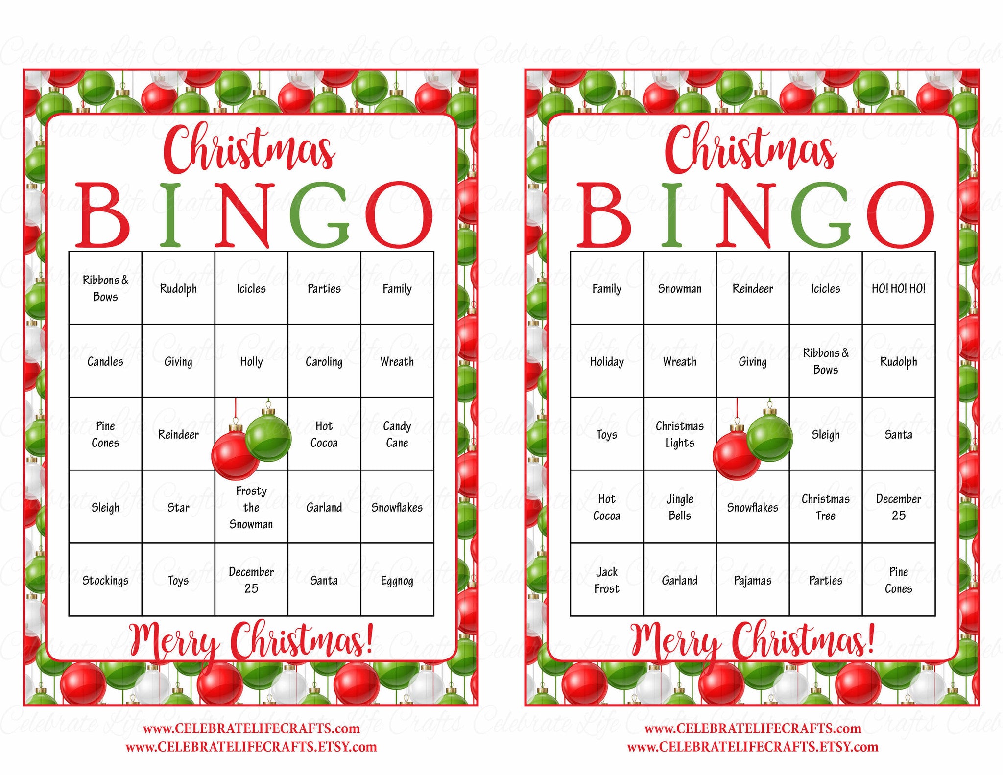 online christmas bingo game