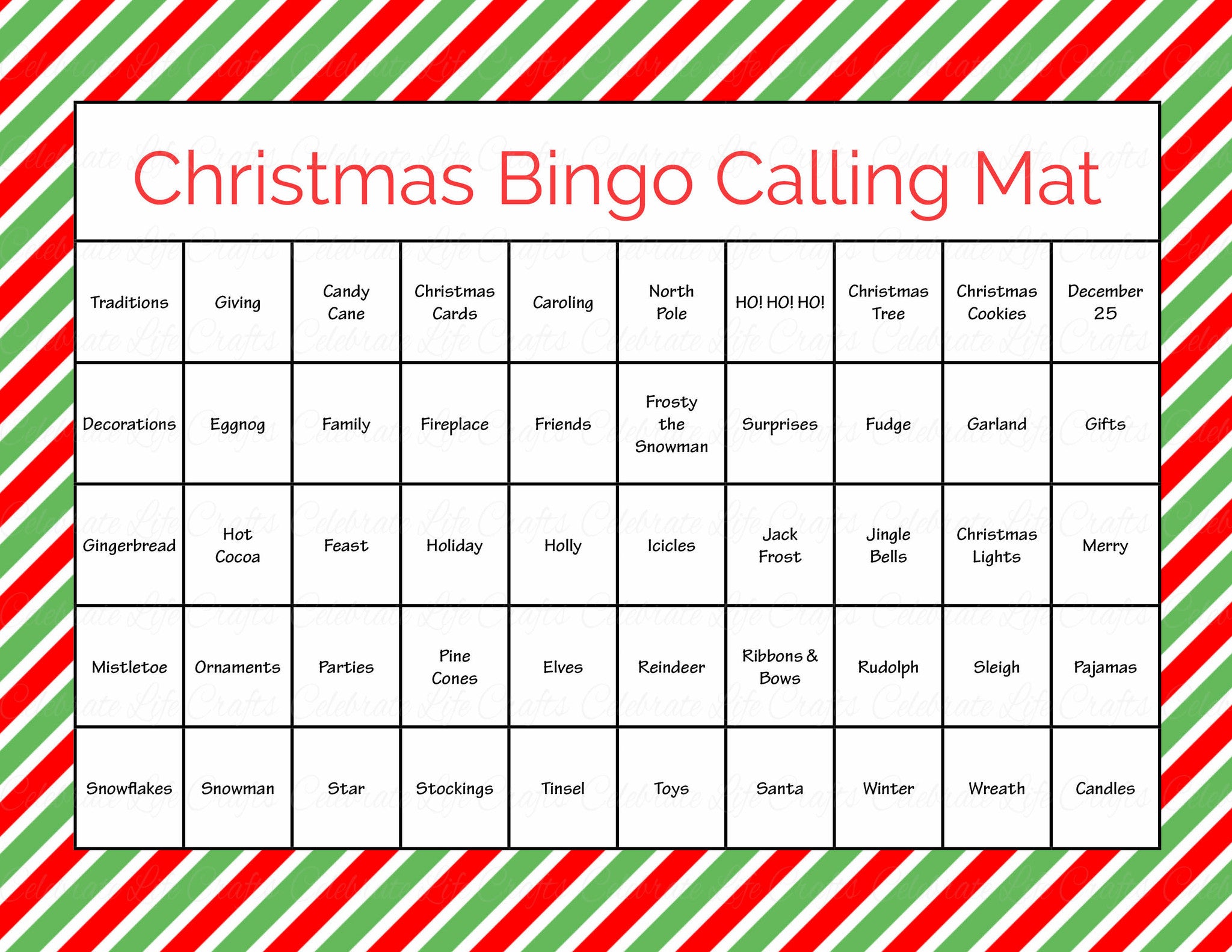 christmas bingo for office party