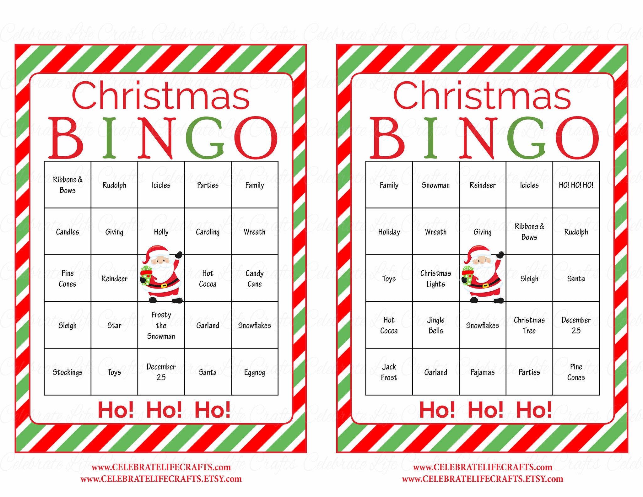 Christmas Bingo Game Download for Holiday Party Ideas Christmas Party