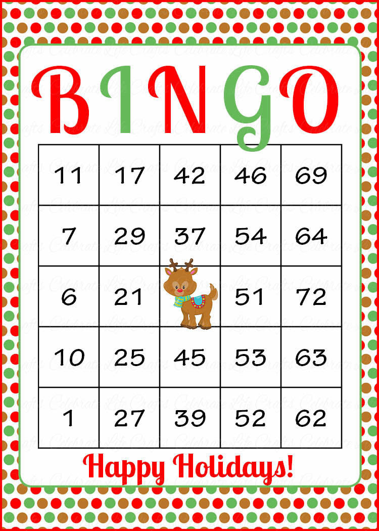 Christmas Bingo Game Download for Holiday Party Ideas | Christmas Party ...