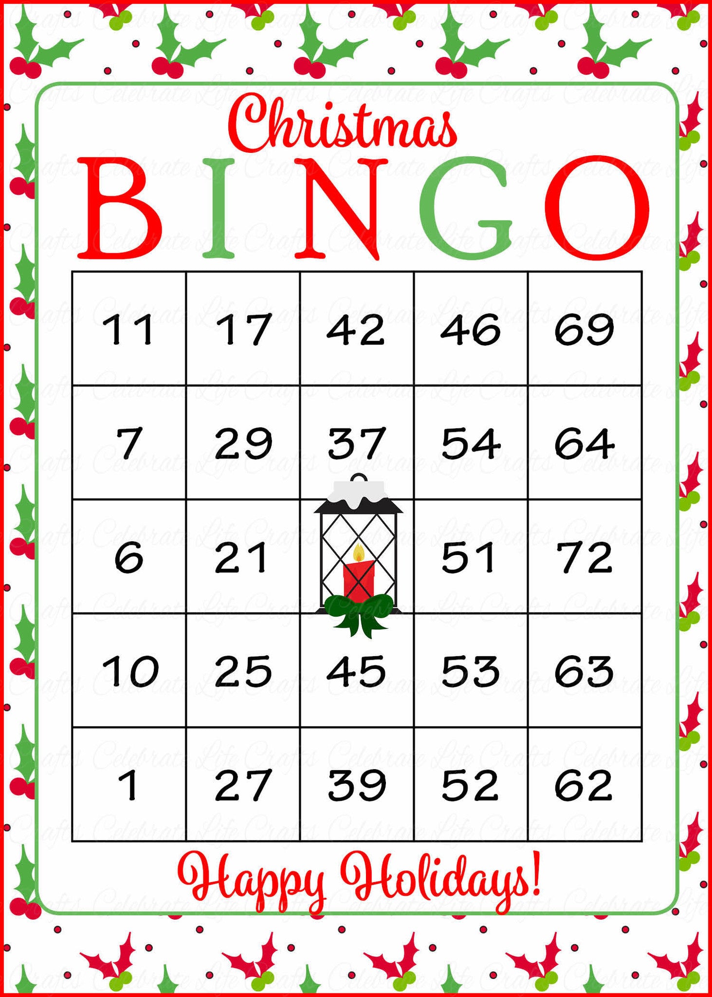 Christmas Bingo Game Download For Holiday Party Ideas Christmas Party