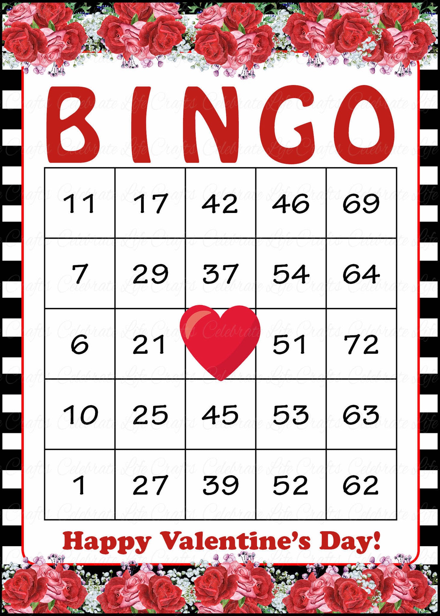 Free printable bingo cards 1 75 pdf