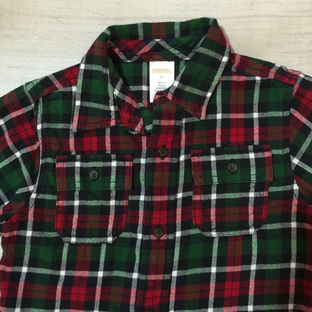 Gymboree Red & Green Flannel Shirt – Sweet Pea & Teddy