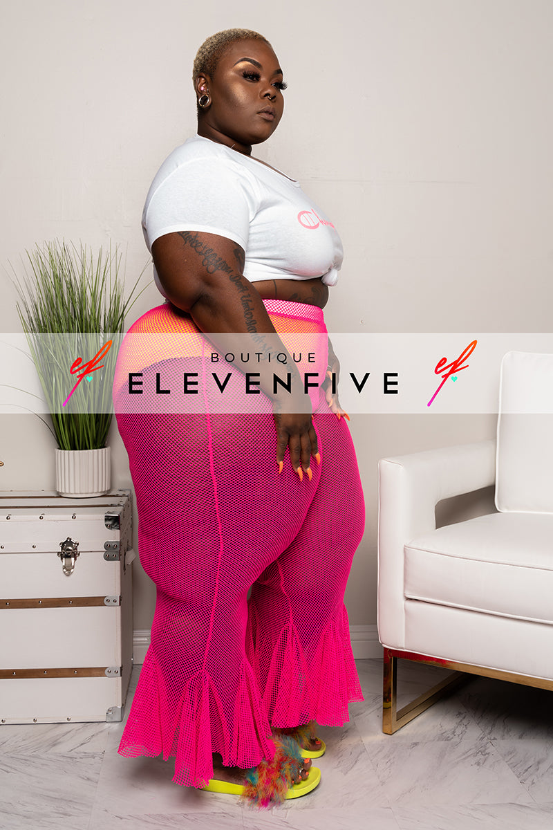 hot pink plus size pants