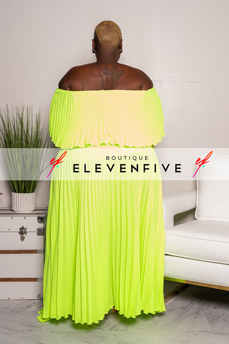 pink and green dress plus size