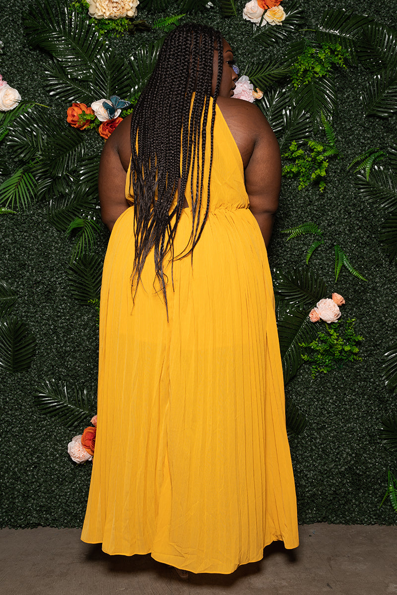 Plus Size "In the Spirit of Love" Maxi - Mustard Yellow Boutique115