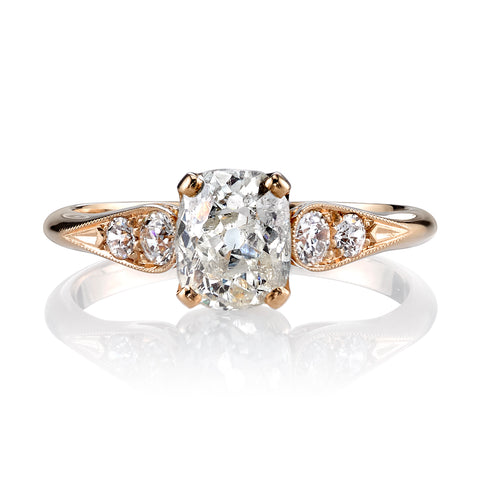 Vintage Style Engagement Ring by Single Stone