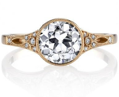 Single Stone Rose Gold Engagement Ring
