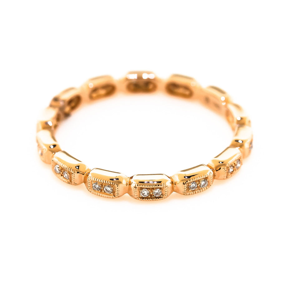 Rose Gold Stackable Diamond Ring – Harold Stevens