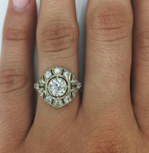 Single Stone Vintage Inspried Diamond Engagement Ring – Harold Stevens
